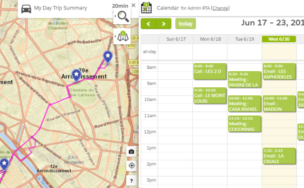 Salesforce map-visit planning calendar