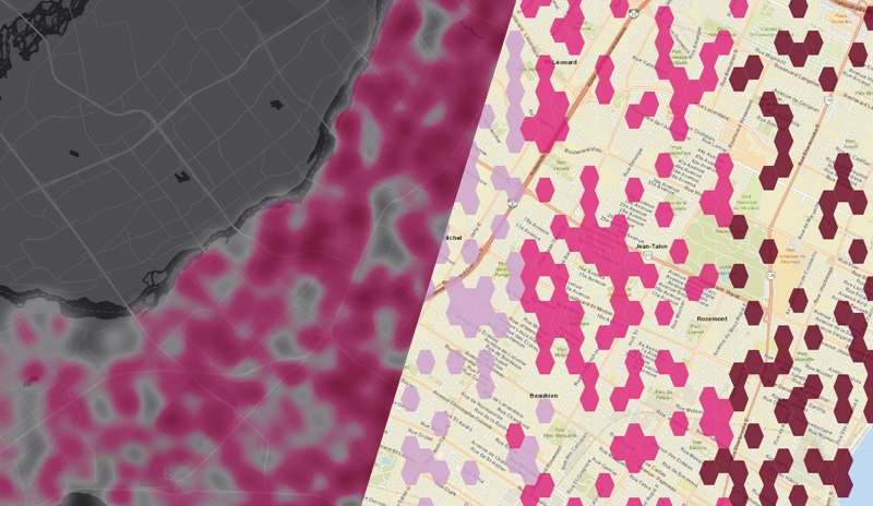 vos données géomarketing en heatmap