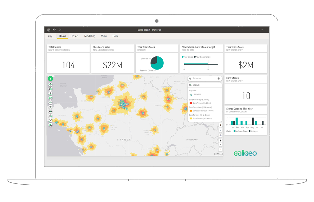 Galigeo Geomaps for Microsoft Power BI