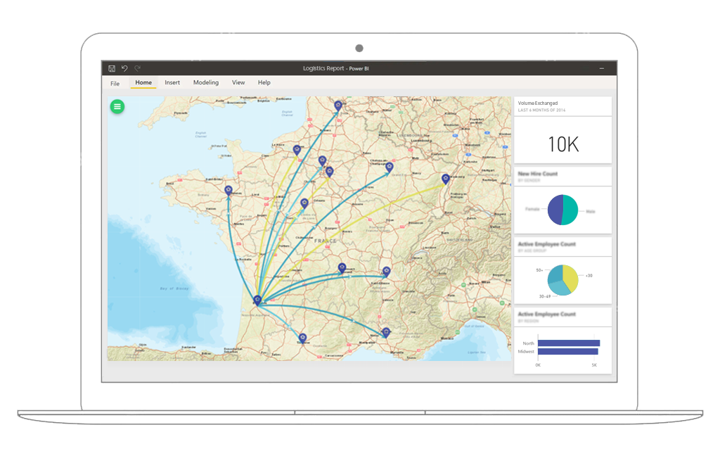 Cartes de flux logistiques dans Power BI - Galigeo