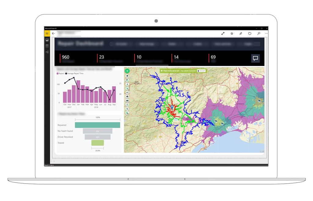 Galigeo for Microsoft Power BI Zone de chalandise