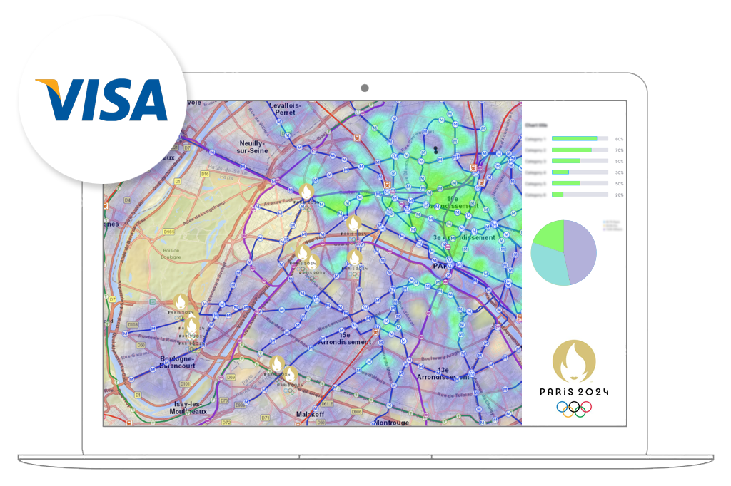 Visa utilise le Géomarketing pour assurer son exposition aux JO de Paris 2024 avec Galigeo
