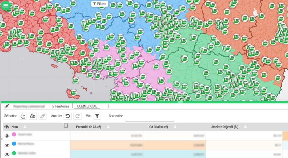 sectorisation commerciale avec Galigeo pour Qlik Sense